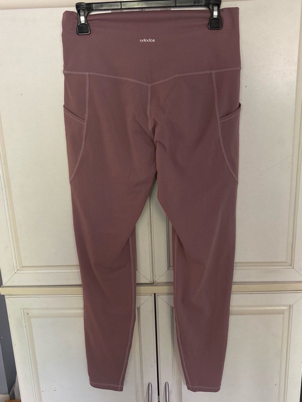 High-Rise Mauve Leggings with Side Pockets - Picture 5 of 8